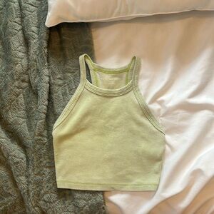 Green American eagle crop top women's size xs